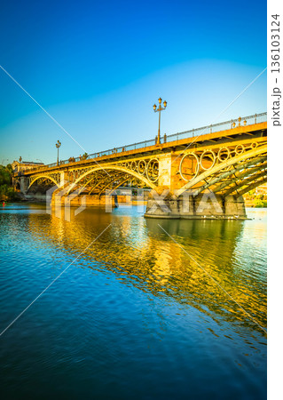 Triana Bridge in Seville, Spain 136103124