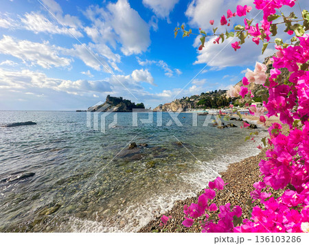 Taormina beach, Sicily Italy 136103286