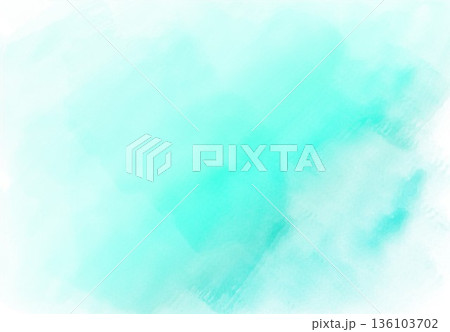 水彩画の抽象的な背景水色 水彩画の抽象的な背景水色 136103702