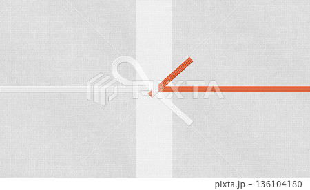 和モダン和紙と赤白水引、何度もお祝い用の「片わな結び」 136104180