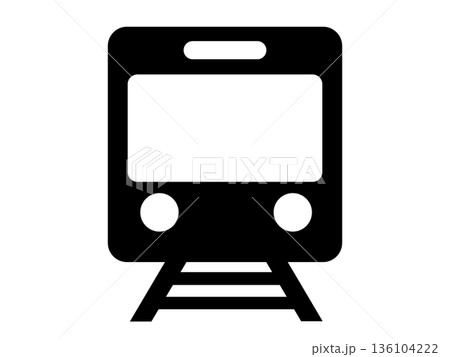 電車アイコン(鉄道のシルエット) 電車アイコン(鉄道のシルエット) 136104222