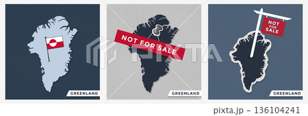 Greenland map illustrations set Greenland map illustrations set 136104241