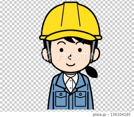 戴著頭盔的女工地主管 136104285