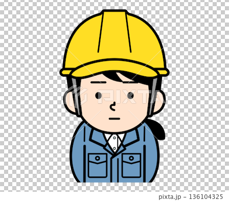 A female site supervisor staring intently A female site supervisor staring intently 136104325