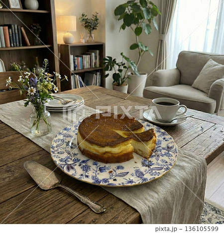 オシャレなベイクドチーズケーキ 136105599