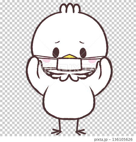 戴著面具的白鳥插圖 戴著面具的白鳥插圖 136105626