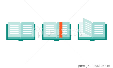 eラーニング教材とデジタルマニュアルのイラスト 知識共有と学習コンテンツ 136105846