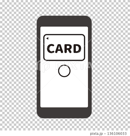 智慧型手機螢幕上顯示的信用卡支付圖示插圖 02 136106033