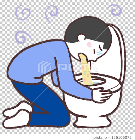 圖:一名男子在廁所嘔吐 圖:一名男子在廁所嘔吐 136106073