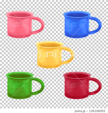 コップ（子どもの持ち物イラスト） 136106093