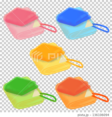 毛巾（兒童用品插圖） 136106094