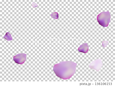 紫色花瓣飄動的插圖 紫色花瓣飄動的插圖 136106153