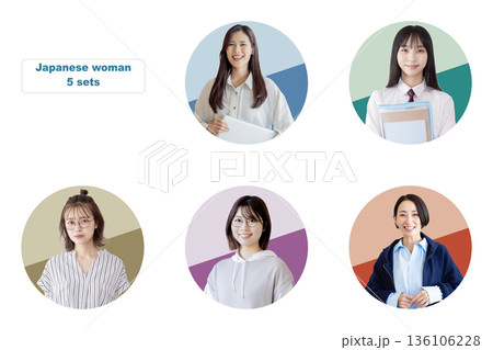 若い女性 背景透過切り抜きPNG 若い女性 背景透過切り抜きPNG 136106228