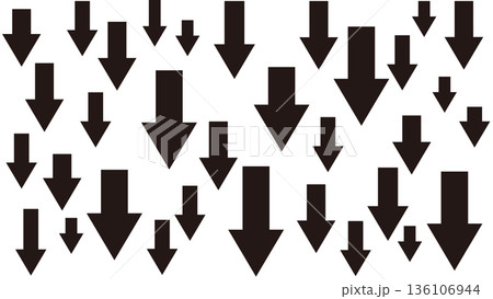 4K動画背景素材矢印上昇・白黒 136106944