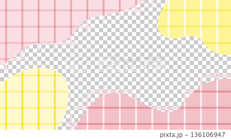 春日色彩格紋流線型框架 136106947