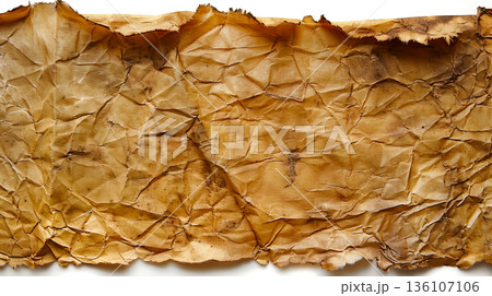 Vintage Crumpled Paper Texture Background 136107106