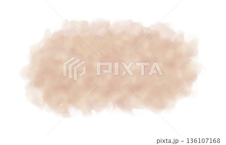 パステルカラーの水彩にじみ吹き出し　あしらいのベクターイラストセット 136107168