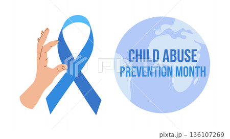 Child Abuse Prevention Month April Awareness Safe. For campaigns, posters, social media, and educational websites. Vector illustration. Child Abuse Prevention Month April Awareness Safe. For campaigns, posters, social media, and educational websites. Vector illustration. 136107269