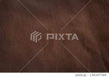 Dark brown leather texture background with seamless pattern and high resolution. 136107349