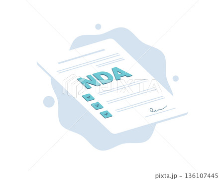Non-disclosure agreement NDA - signed...のイラスト素材 [136107445] - PIXTA