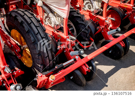 Modern agricultural machinery and equipment. Industrial details. 136107516