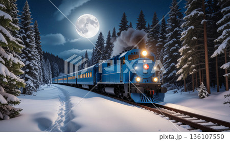 冬の夜行列車 136107550