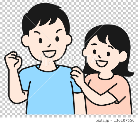 擁抱年輕夫婦 136107556