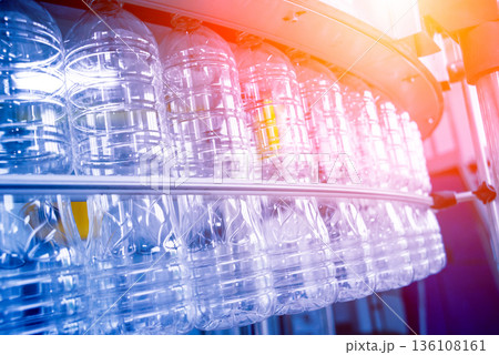 The plastic bottle blowing machine. PET preforms for blowing of plastic bottles 136108161