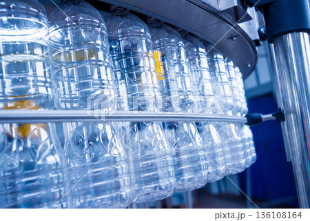 The plastic bottle blowing machine. PET preforms for blowing of plastic bottles 136108164