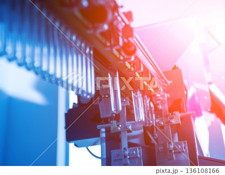 The plastic bottle blowing machine. PET preforms for blowing of plastic bottles 136108166