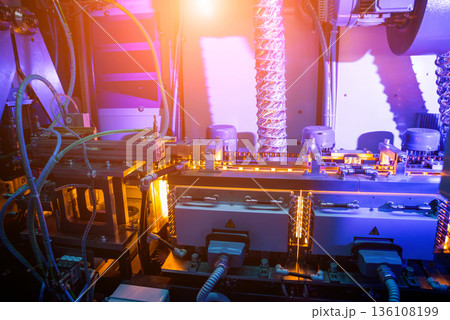 The plastic bottle blowing machine. PET preforms for blowing of plastic bottles 136108199