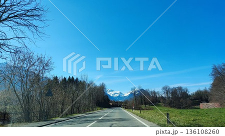 Interlaken, Switzerland - March 17 2023: Surrounding View of Mountanious Interlaken Interlaken, Switzerland - March 17 2023: Surrounding View of Mountanious Interlaken 136108260
