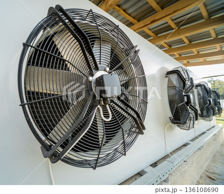 Metal industrial air conditioning vent. HVAC. Ventilation fan. Metal industrial air conditioning vent. HVAC. Ventilation fan. 136108690