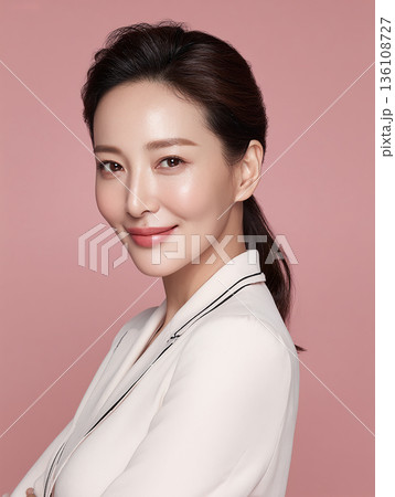 肌の綺麗な中高年女性 アンチエイジングと高級化粧品広告 肌の綺麗な中高年女性 アンチエイジングと高級化粧品広告 136108727