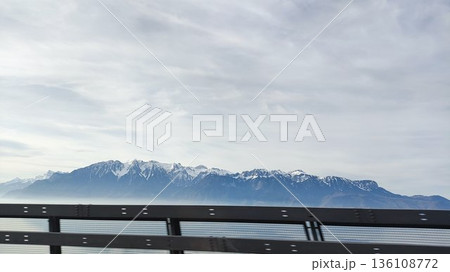 Interlaken,  Switzerland - March 17 2023: Surrounding View of Mountanious Interlaken  136108772
