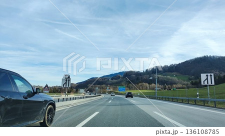 Interlaken, Switzerland - March 17 2023: Surrounding View of Mountanious Interlaken Interlaken, Switzerland - March 17 2023: Surrounding View of Mountanious Interlaken 136108785