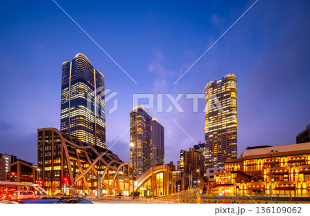 東京夜景・日本一高いビルと大規模再開発を終えた麻布台エリア　2026  136109062