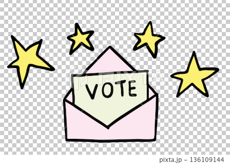 Hand drawn vote envelope and stars for election day, icon, ballot cartoon, sign, symbol, decoration, people, human, cartoon, stickers, patch, print, card, social media post, brooch, text, message Hand drawn vote envelope and stars for election day, icon, ballot cartoon, sign, symbol, decoration, people, human, cartoon, stickers, patch, print, card, social media post, brooch, text, message 136109144