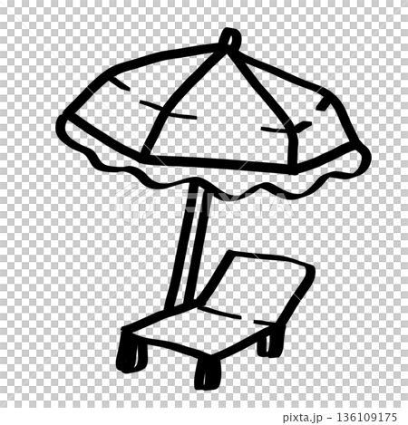 Summer outline cute decorations  136109175