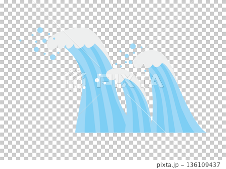 Simple big wave illustration, no sea Simple big wave illustration, no sea 136109437