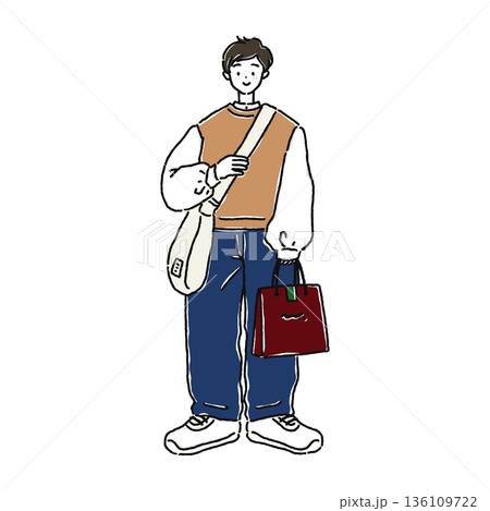 ナチュラルコーデ　人物 136109722