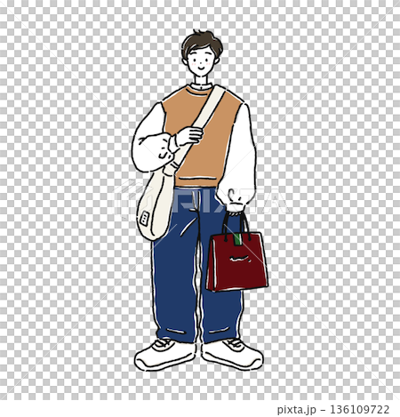 ナチュラルコーデ　人物 136109722