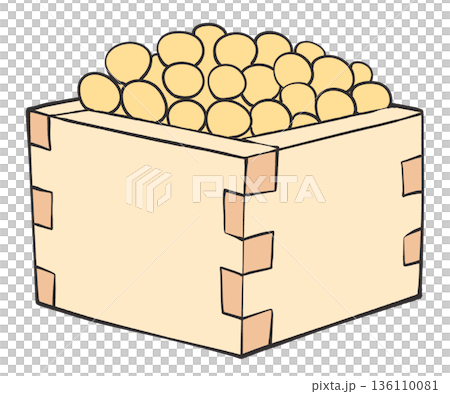 枡に入った大豆 枡に入った大豆 136110081