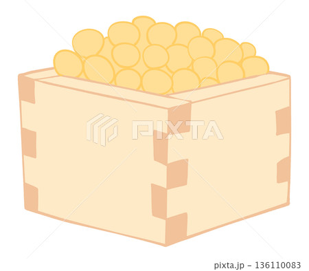 枡に入った大豆 136110083