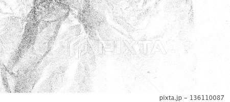 Stippled grunge craft paper background. Gritty grain noise powder wallpaper. Distressed kraft particle overlay. Vector scattered tiny speckles, specks or flecks backdrop. Rough abstract dotted texture 136110087