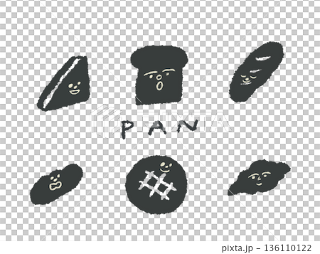 富有表現力的手繪插圖，可用作設計中的圖標或符號標誌。 136110122