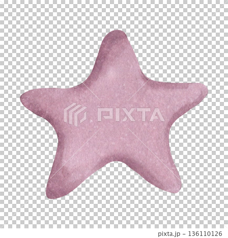 Cute, simple purple star. Watercolor illustration. Clipart with cosmic sky elements. Hand drawn isolated art. Nightlights for childrens rooms, textiles and night decor. Galaxy and space Cute, simple purple star. Watercolor illustration. Clipart with cosmic sky elements. Hand drawn isolated art. Nightlights for childrens rooms, textiles and night decor. Galaxy and space 136110126