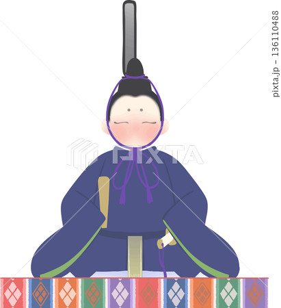 雛祭り 雛人形の和風ベクターイラスト 雛祭り 雛人形の和風ベクターイラスト 136110488