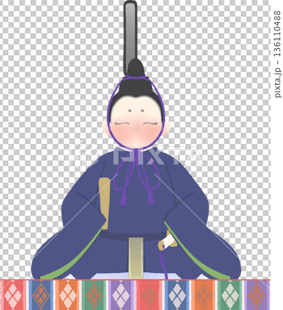 雛祭り 雛人形の和風ベクターイラスト 雛祭り 雛人形の和風ベクターイラスト 136110488