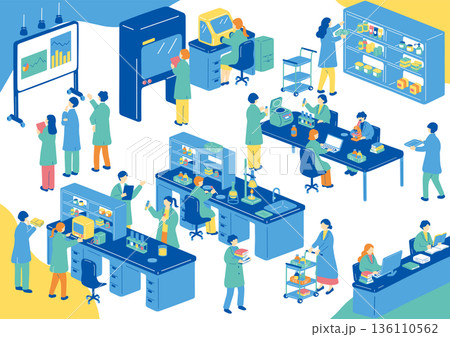 研究室で働く人達 136110562